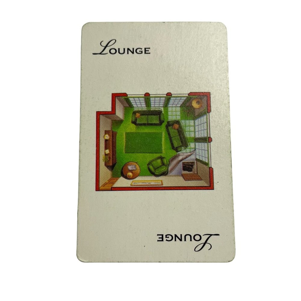 Vintage 1998 CLUE Room Card Lounge Replacement Game Piece u